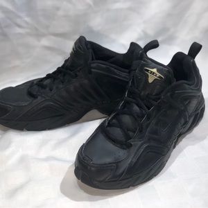 Vintage Nike T-Lite III Black Leather Sneaker Shoes Women’s 10.5